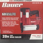 Bauer 20131C-B Hypermax Lithium 20V 18GA Brad Nailer!! New!!. Fixed Price $139.99.