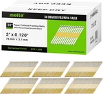 1,000 Counts Meite 30 Degree Framing Nails Ring/smooth Shank Electro-galvanized. Fixed Price $33.99.