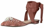 The Fix Women's Porter Pointed Toe Ankle Wrap Flat Slide Pearls Sorbet Sz 6, 7.5. Fixed Price $18.70.