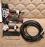 4-PIECE Husky Pneumatic 16GA 2-1/2 Straight Finish Nailer, Brad Nailer.. Fixed Price $75.00.