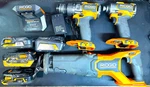 Ridgid Brushless - Reciprocating Saw, 1/4" Impact Driver, Hammer Drill, Batt's. Fixed Price $150.00.
