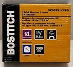 Bostitch SX50351-3/8G 18GA 1-3/8" Narrow Crown Staples 3000 Qty. Indoor. Fixed Price $32.95.