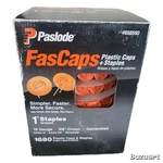 Paslode 650592 Fascaps Plastic & 18 Gauge 1" Leg X 3/8" Crown Staples New. Fixed Price $75.00.