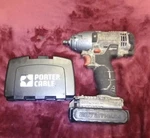 Porter-cable 20V Lithium-ion Cordless Compact Impact Driver, Battery, Bit Set. Fixed Price $75.00.