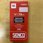 Senco AZ08EAA 1/2"/13MM 18 Gauge Galvanized Headless Pins 5000 Box. Fixed Price $19.99.