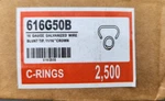 C-rings 616G50B Gauge Galvanized Wire Blunt Tip 11/16" Crown Box Of 2,500. Fixed Price $19.98.