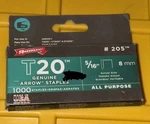 Genuine Arrow #205 T20 Staples 5/16 8MM 1000 - New Box. Fixed Price $25.00.