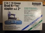 Central Pneumatic Contractor 2-IN-1 Air Nailer 1/4 Crown Stapler 18 Gauge Kit 2". Fixed Price $19.99.