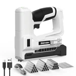 Cordless Gun 4V Electric Brad Nailer Kit W/1600 Staples & Nails. Fixed Price $65.00.