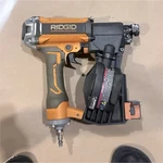Ridgid Pneumatic Coil Nailer Air Gun Orange Black Gray Durable Tool. Fixed Price $89.00.