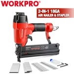 Workpro 18 Ga 2-IN-1 Pneumatic Gun Brad Nailer Crown Stapler W/400PCS Nails. Fixed Price $45.99.