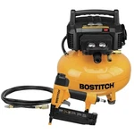 Open Box Bostitch BXCM1KIT 6 Gal 150 Psi Pancake Air Compressor W/ Nailer. Fixed Price $179.99.