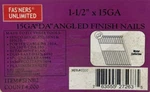4,000 Fas'ners Unlimited 1/2-INCH X 15-GAUGE Angled Finish Nails SFN112. Fixed Price $37.99.