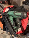 Hitachi NT1865DMA 18V Brushless 15-GAUGE Angled Finish Nailer. Fixed Price $375.00.