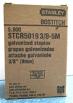 Stanley Bostitch 3/8" Galvanized Staples 5,000 Pk. (STCR5019) Fs. Fixed Price $20.00.