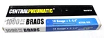 New Central Pneumatic 18 Gauge 1-1/4" Brad Nails 1000 Count Ag. Fixed Price $14.75.