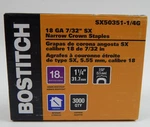 Genuine Bostitch 18 Ga 1-1/4" 7/32 Narrow Crown Staples 3000 Qty SX50351-1/4G. Fixed Price $29.95.