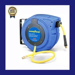 Retractable 50FT Air Hose Reel - 3/8" Hybrid Polymer, 300PSI, Durable Design. Fixed Price $132.95.