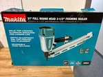 New Makita AN924 3-1/2 Inch 21 Degree Full Round Framing Nailer. Fixed Price $189.99.
