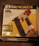 18 Gauge Brad Nailer Central Pneumatic 5/8" To 2", 70-110 Psi, Complete Set. Fixed Price $45.00.