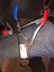 Amp / Tyco 59250 Red And Blue Head Ratchet Crimper Crimping Tool. Fixed Price $250.00.