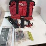 Senco Pneumatic Set: 2 Finish Nailers, Bag, And Accessories. Fixed Price $99.00.