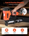 Vevor 16-GAUGE Pneumatic Gun, 1" Crown, 5/8" To 1-1/2" Staples. Fixed Price $160.99.