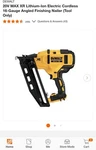 New Dewalt 20V Max Xr Angled 16 Guage Finish Nailer DCN660B. Fixed Price $299.99.