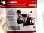 Husky 2-PIECE Pneumatic Finish Nailer 18 & 23 Gauge Original Box Never Used. Fixed Price $49.99.