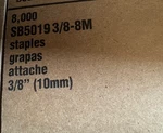 Stanley Bostitch SB5019 3/8" 8M/BOX 10 Boxes =80,000. Fixed Price $118.85.