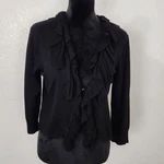 Cable & Guage Rayon 3/4 Sleeve V-neck Top Blouse Shirt Sweater Cardigan Size M. Fixed Price $5.94.