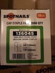 Spotnails 136045 18GA 7/8" Button Cap Staple Pack LCS6838 TCS6832 CS150 2000CT. Fixed Price $300.00.